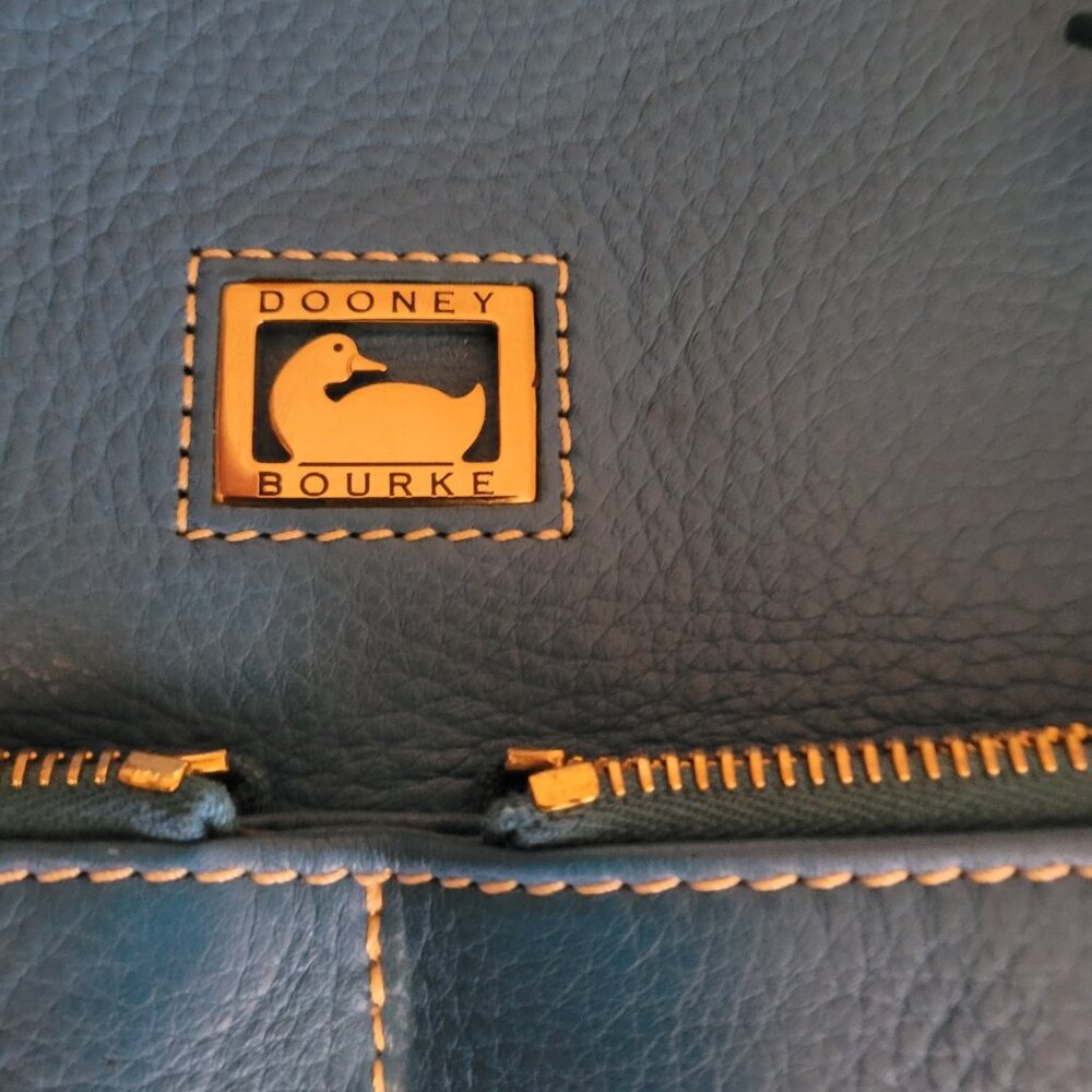 Dooney & Bourke Blue Leather Medium Pocket Sac Handbag - Picture 4 of 8